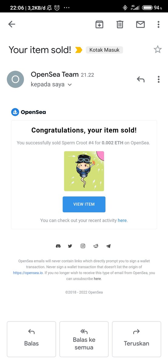 Yee.. #4 has sold 😍😍

Thank you <a href="/HappyDino_eth/">IamZ</a> for supporting , and welcome to my sperm family🥰 you're special person for me 
may god bless you 🙏🙏🙏

#nft #NFTCommunity #nftart #nftindonesia  #nfts  #spermcroot #NFTCommunity #NFTdrop #nftcollector