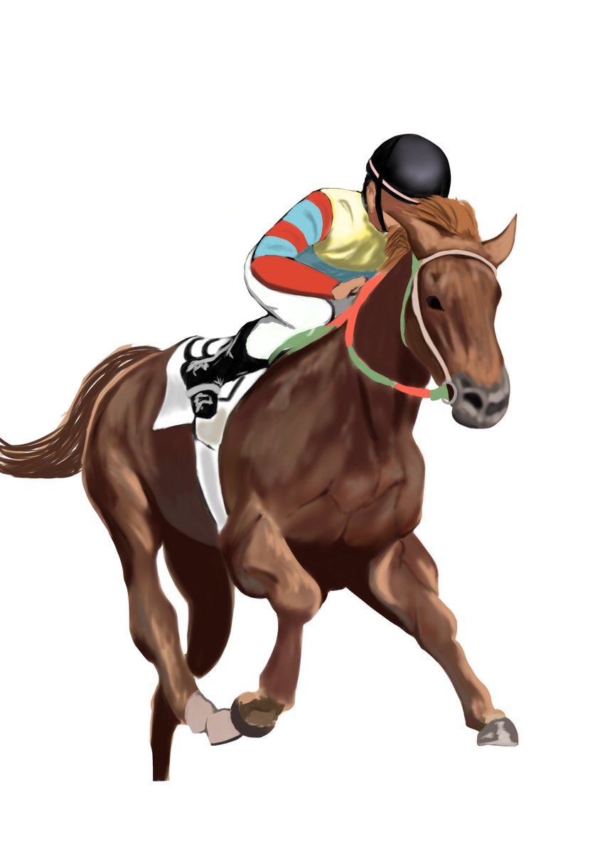 また歳を重ねてしまったので産まれた週末のメインレース勝ち馬とその時の私をパパッと描きました 