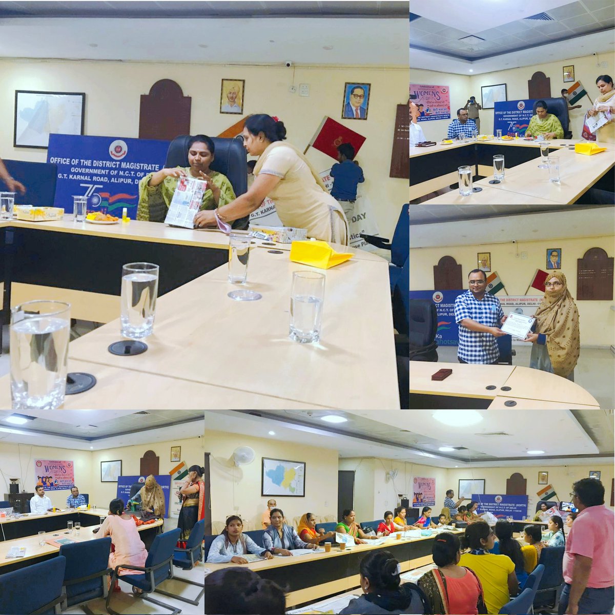 DM_North_Delhi's tweet photo. A #workshop was organised under the guidance of @DMNorthdistt &amp; SDM Narela, in which #SHGs #Women have taken #Training on #handmade  paper &amp; clothe bag with the help of @NULM_MoHUA @SULM_Delhi to make women #selfreliant &amp; plastic free environment @MinistryWCD @SamanvayWCD https://t.co/vjVAR6TuYw