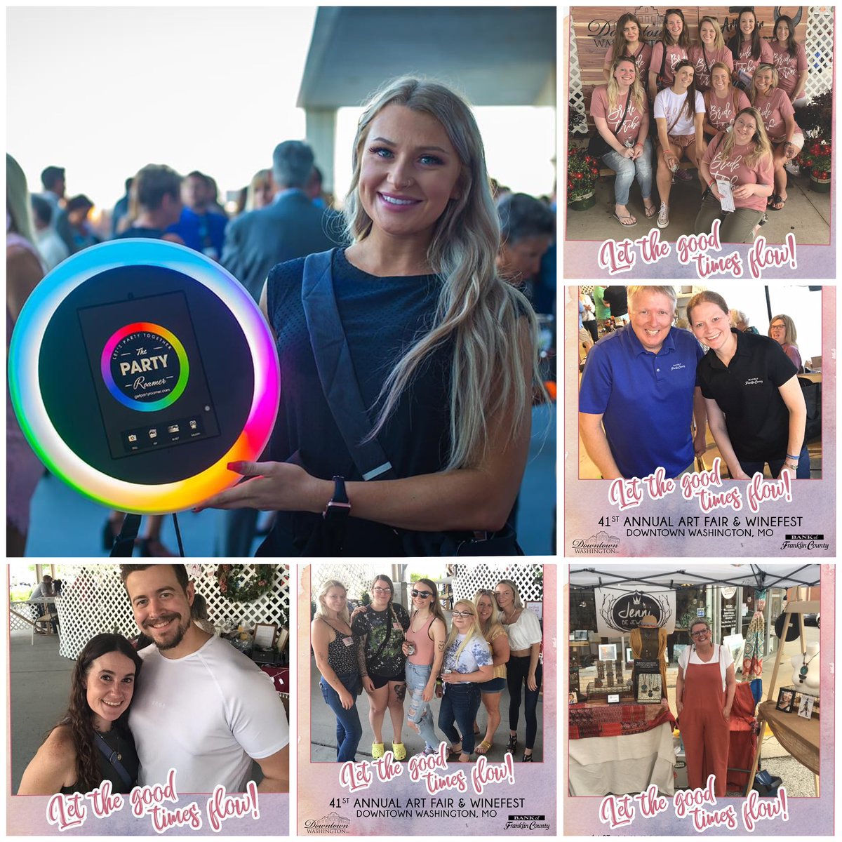 Bank_of_Frank's tweet photo. The BFC Party Roamer Experience is TODAY 12-4! Post your πΈ & β@β mention us to receive a BFC wine tumbler!
No purchase necessary. While supplies last.
Member FDIC
Downtown Washington, Inc.
#communitybank #BFCExperience #photobooth #winefest #winetumbler #artfair #wine #art https://t.co/29fWaiqpu6