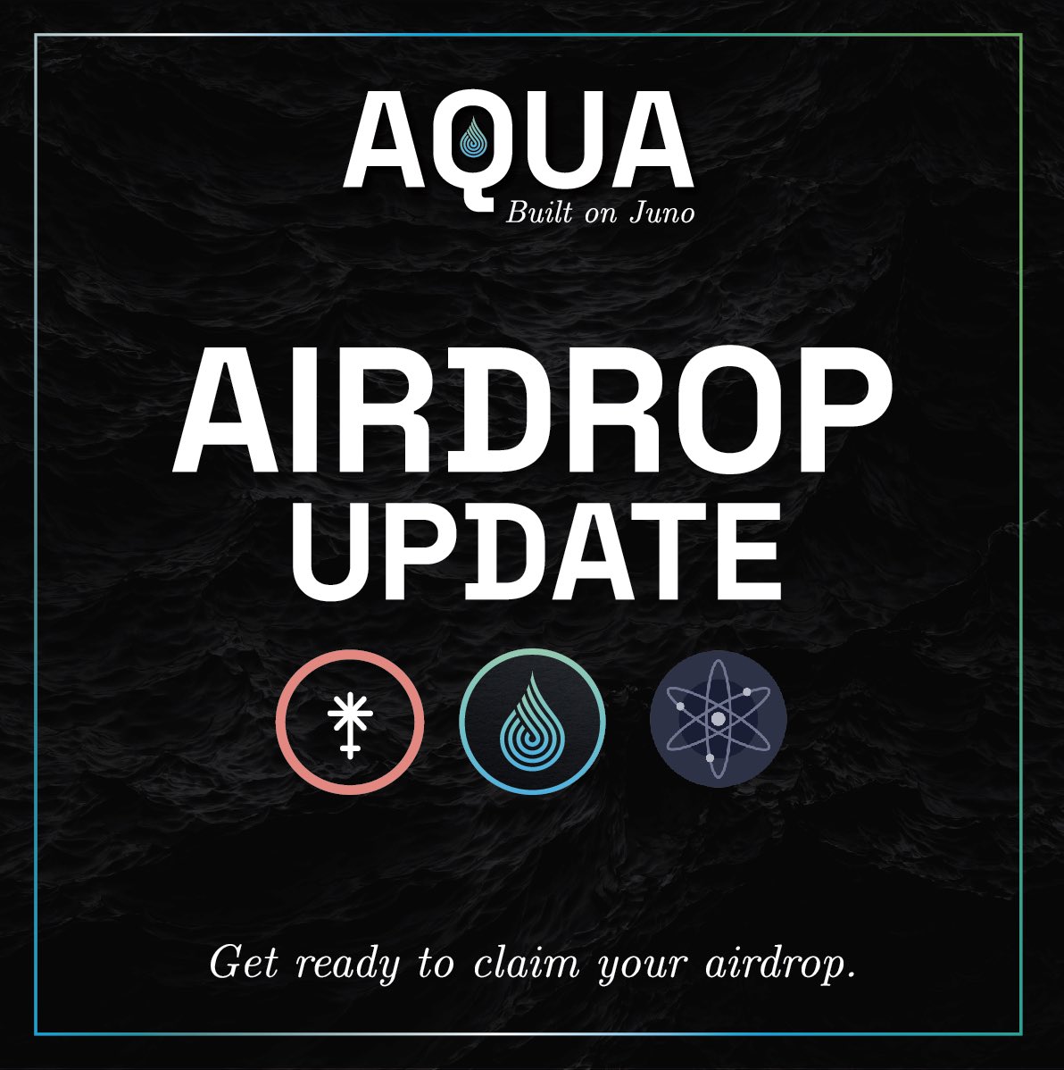 AquaOnJuno's tweet photo. Morning Aqua Fam :) 

We’re excited to announce that we’ll be airdropping both $Juno and $Atom stakers :) 

We’re grateful for the opportunity to continue our work and look forward to giving back to the community! 

Have a great day! 
Let’s keep building!
#Juno #airdrop #Cosmos https://t.co/bgfQxyTiwq