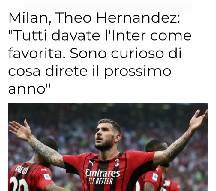 Primoarancio's tweet photo. @TheoHernandez @acmilan #Scudetto19 #scudettomilan #SassuoloMilan #CampionidItalia2022 #Milan #milancampioneditalia https://t.co/uCGMGWkN9l
