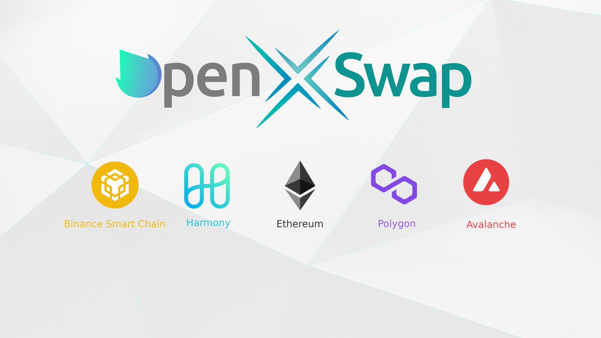 OpenXSwap's tweet photo. Just launched our latest product: OpenXSwap, our dex aggregator. Same elegant UI allowing you to find the best rates on trades across numerous dexs.

Did we mention it's multichain as well: #HarmonyONE , #Ethereum , #BSC , #Polygon , #Avalanche . 

https://t.co/aanJQH2JM5 https://t.co/Wyy0MLZTsM