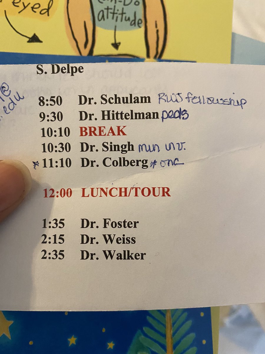 Look what I came across. Residency interview day schedule! Talk about a blast from the past!! <a href="/NnenaAgochukwu/">Nnenaya Mmonu</a> <a href="/Yale_Urology/">Yale Urology</a>