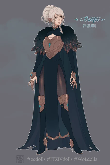 this outfit design is for @YuxingArt 
I hope you like what I made your pretty lady ☺️ #FFXIVdolls #WOLdolls 