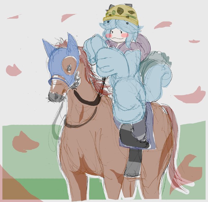 ヌオ娘とダイワスカーレット #ヌオダス #ダイワスカーレット #擬人化 #ヌオー https://t.co/PbwObLxsnx 