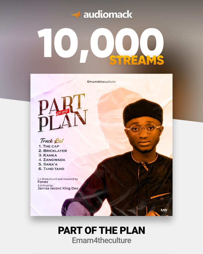 emam4dculture's tweet photo. Alhamdulillah ♥️#10kstreams
Stream if I don't
https://t.co/WcVIuT0ILb
#emam4theculture
#partoftheplan
#kanka #zagwada #tahotaho
#thecap #bricklyer #sanaa
#godblessarewabloggers https://t.co/8KIJrpSAmD