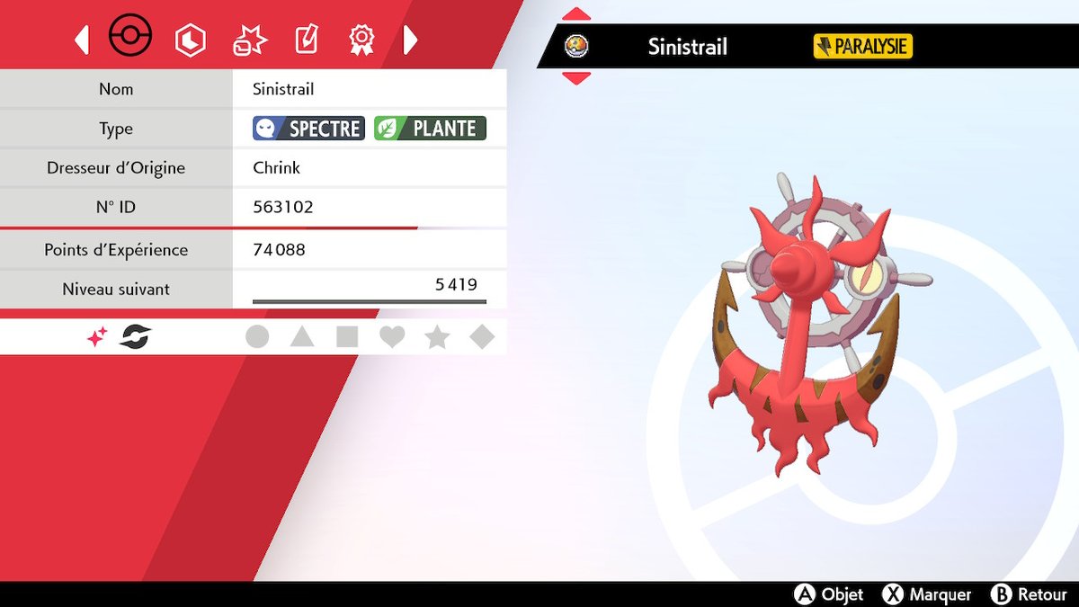 Chrink_Sh's tweet photo. Mon 8 ème Shiny pour le #CommunityDexFR est donc ce magnifique Sinistrail obtenu en 270 rencontres ! https://t.co/KUdHRvy8pL