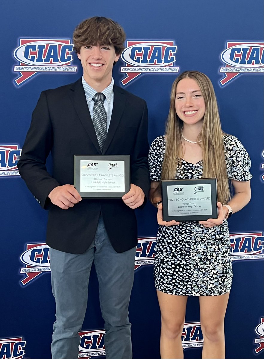 LHS__Sports's tweet photo. Congratulations to Kadija Crapo and Harry Barnes!!….2022 LHS CIAC Scholar-Athletes!!! https://t.co/yLOKMmjHuc