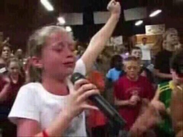 Me at every Mormon girl's camp testimony meeting