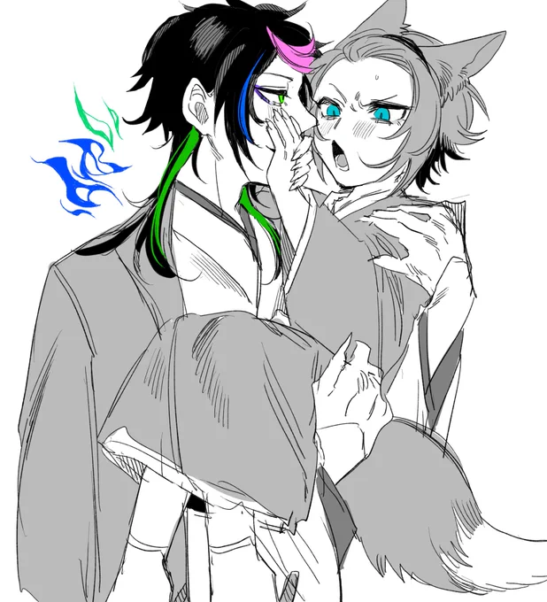 #shusta 
呪術師と子狐💚❤️‍🩹 