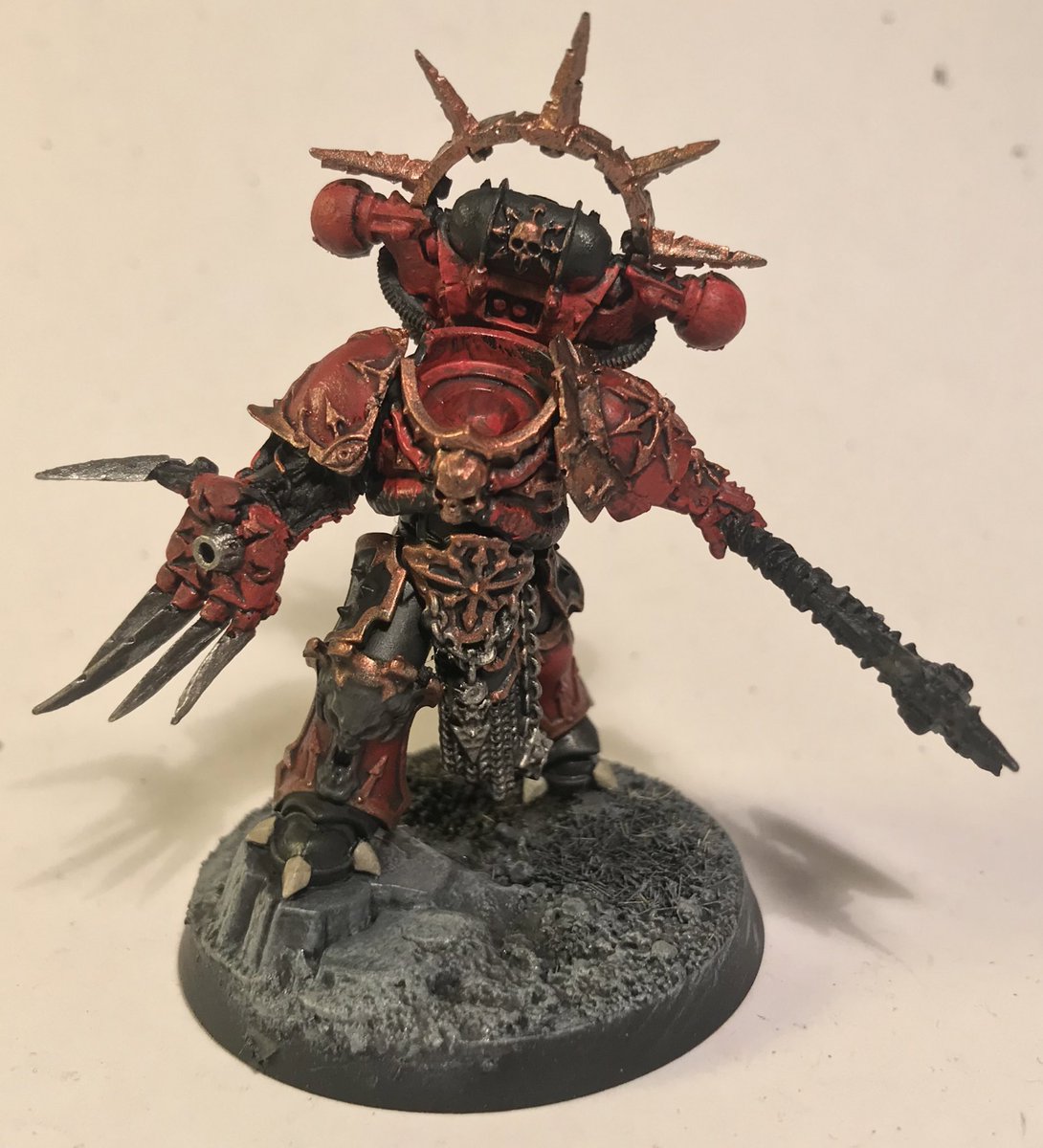 Vulkans_Forge's tweet photo. Been a good day today 😁 finally made a a start on my #HuronBlackheart conversion and almost finished the #Obliterator 😃 Can’t wait for the #HorusHeresy box either 😁 #WarhammerCommunity #PaintingWarhammer #Chaos #DontLoseYourHead #RedCorsairs #SpaceMarine https://t.co/9kzohrsvX5