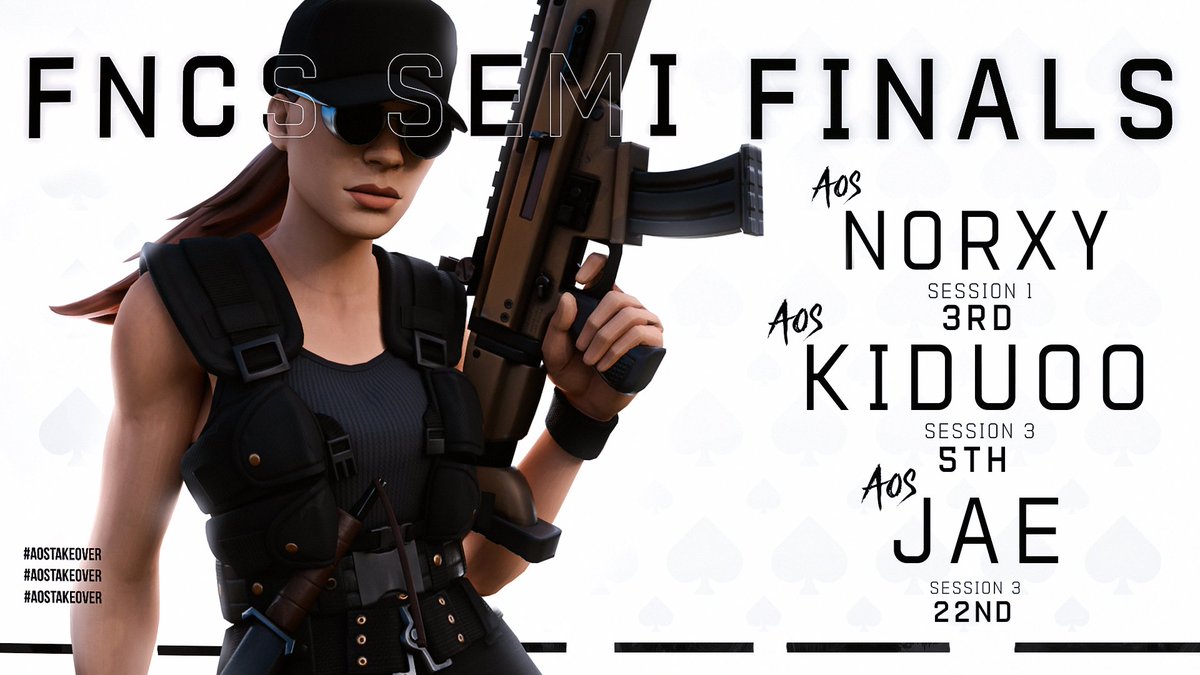 AOSEsport's tweet image. WE'RE OFF TO THE #FNCS GRAND FINALS! 🏆

🥉 Session 1 - @Norxy_ &amp;amp; @Eclipsefnn | Qualified ✅
#5 Session 3 - @Kiduoo_ &amp;amp; @FlickzyV2 | Qualified ✅
#22 Session 3 - @Eajbackwards &amp;amp; @CosmoFN6 

Next weekend we compete for our share of the $1,362,500 prize pool! 😈

♠️#AOSTakeOver♠️