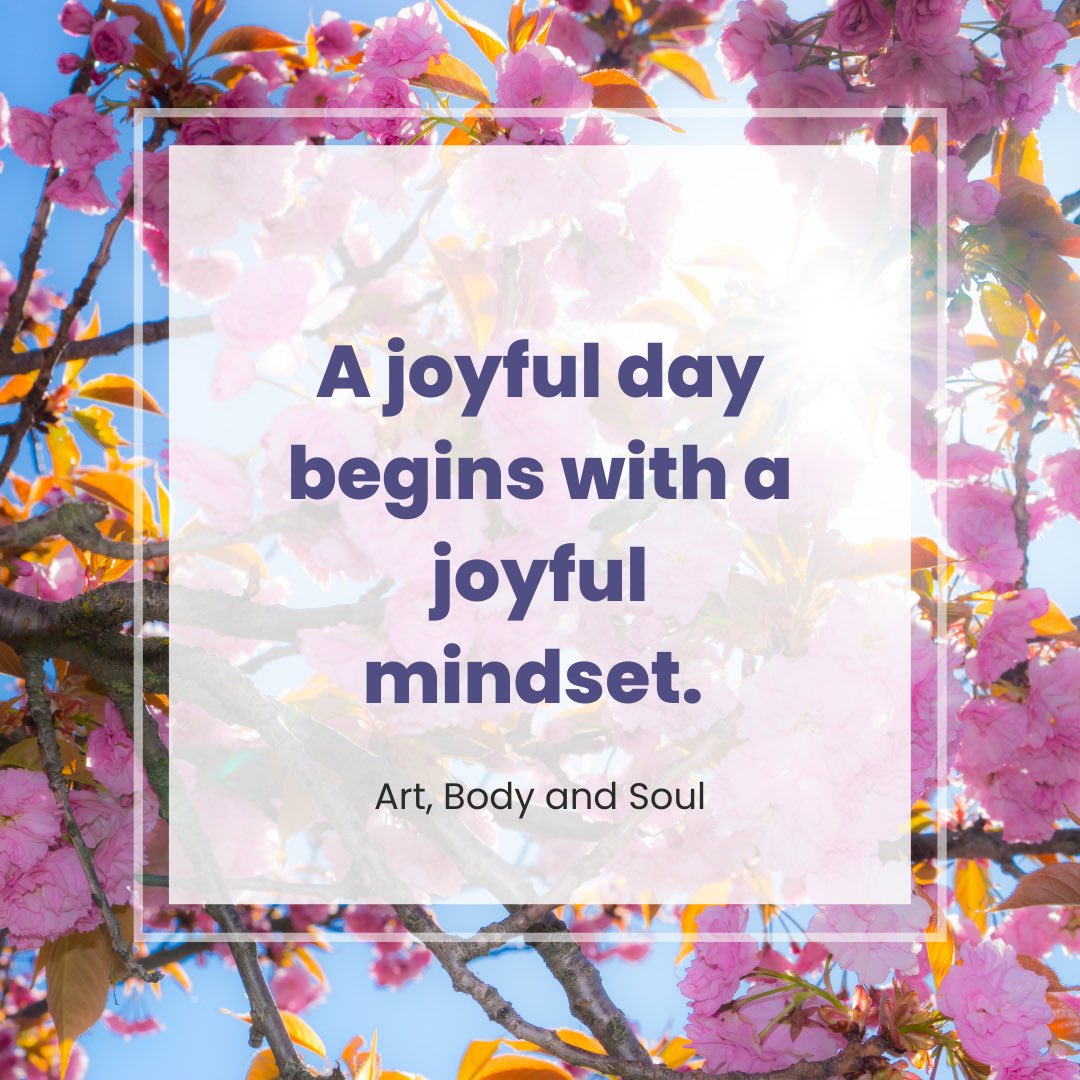 CamiStOnge's tweet photo. Bring a joyful heart to your day and the rest of your day will follow. #mindset #meditation #wellbeing https://t.co/hUVk89Geg5