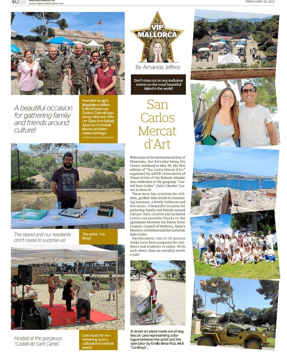 ElblogdeAmanda's tweet photo. All about the "San Carlos Mercat d'Art" organized by @AAVIB at the gorgeous Castillo Museo San Carlos. An inclusive creative event surrounded by the beautiful views of the Bay of Palma.Have you ever visited this castle?You really should‼️
@MajorcaDaily
#vipmallorca https://t.co/w6dI4r3f19