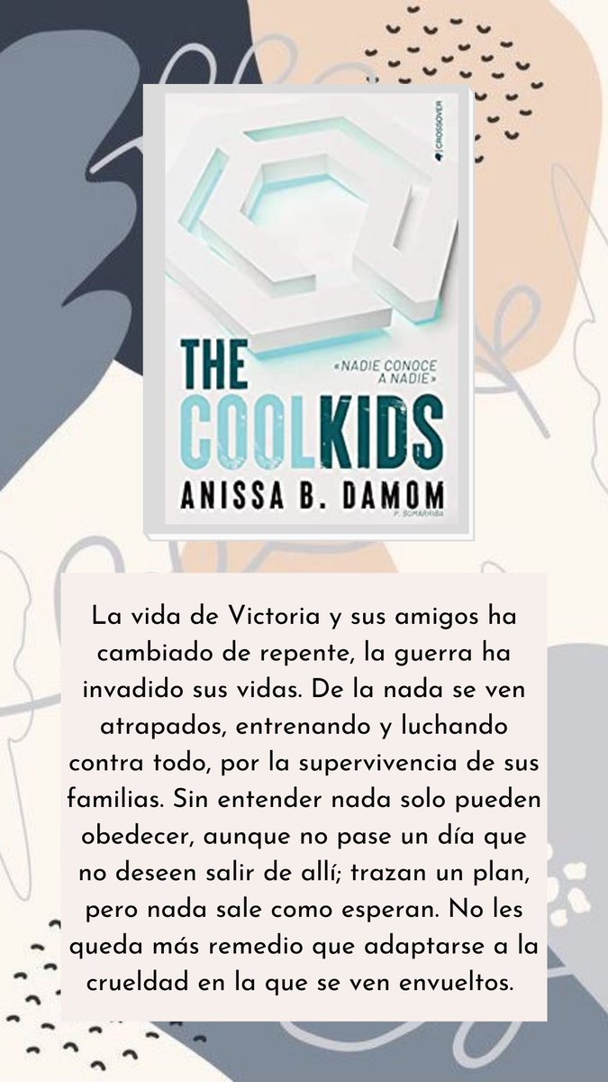 Buenas tardes loquit@s por aquí os dejo las lecturas de la semana.
"The cool kids" de <a href="/anissabdamom/">Anissa B. Damom</a>  si buscáis una historia que os desconcierte es una gran opción, sumergirnos en sus letras para averiguar hasta dónde aguantarían por sus familias.