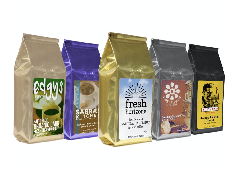 SMALL RUN BEANSGillies Coffee has a minimum order of just 72 units to start Plus they have fun packaging options, lots of flavors and green beans (a nice term for SEO and popular on social).It's an easy way to get started, especially if you want to test selling it in-person