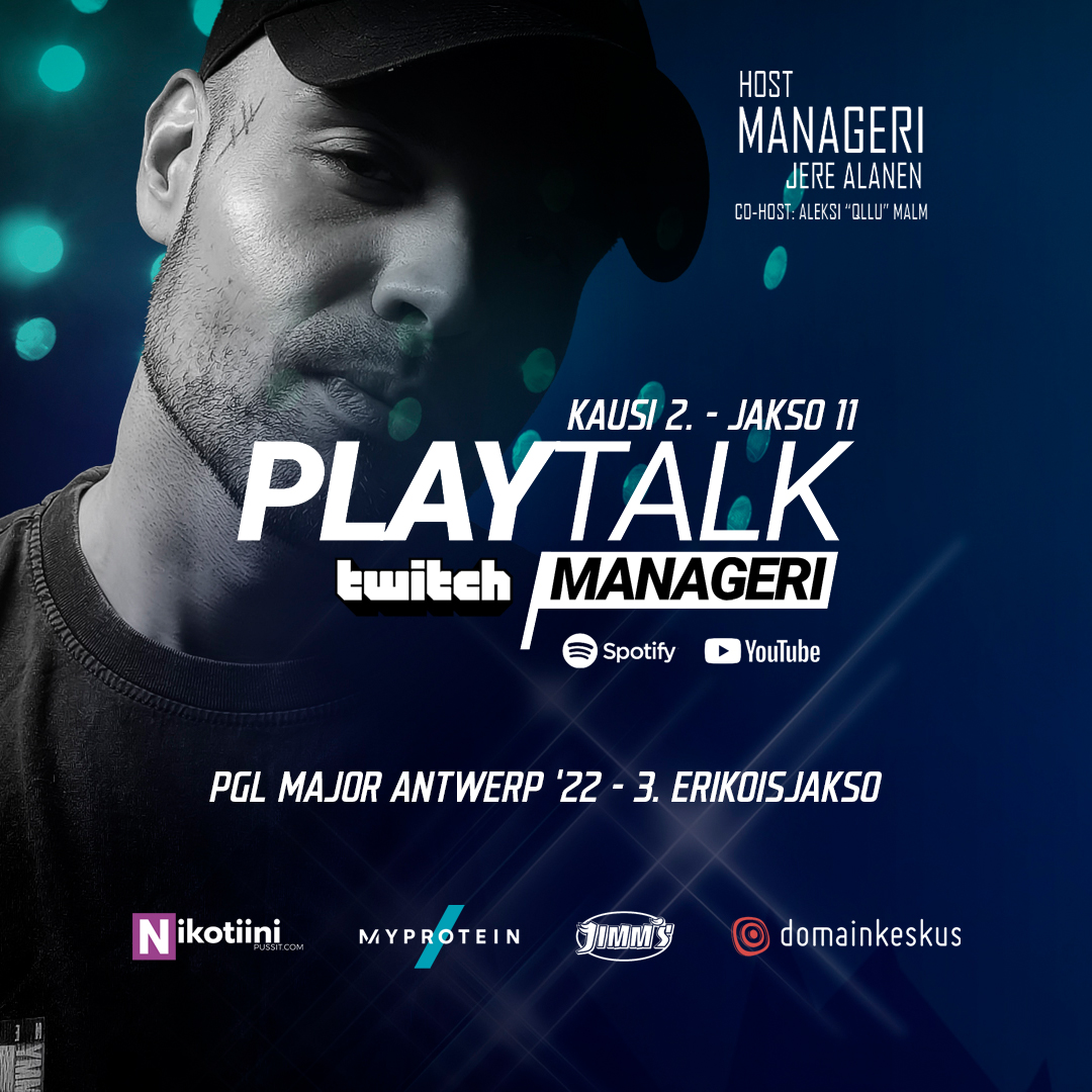 jeyshootsfi's tweet photo. 🚨 PLAYTALK #PGLANTWERPMAJOR - 3.ERIKOISJAKSO 🚨
🚨 SUORANA NYT! 🚨
📺 https://t.co/iiDILaU9tM
🎙 @TKUMANAGERI & @malm_aleksi
Mukana: @Jimms_fi @Myprotein @nikotiinipussit @domainkeskus
#esportsfi #PLAYTALK https://t.co/c9hHO8HB0g
