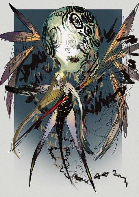 深夜の怪物 落書き 