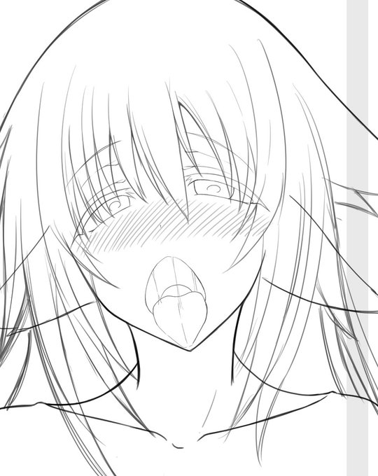 skebの途中、表情はこれでいきます。 