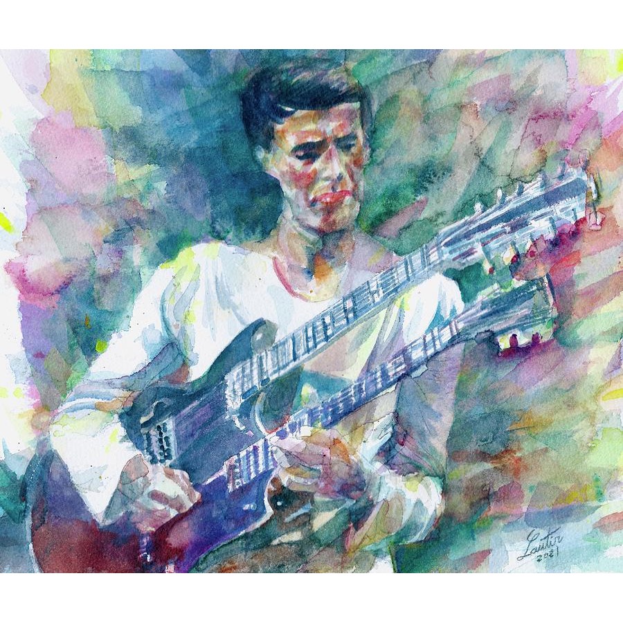 Lillyho10's tweet photo. Fabrizio Cassetta (b.1971)
John McLaughlin, 2021
#aqwarelle #johnmclaughlin #electricblues #ethnojazz #guitar #jazzfusion #nuevoflamenco #progressiverock #psychedelicrock #songwriter #synthesizer #vocals #watercolorpainting https://t.co/WwC0NY53Ud