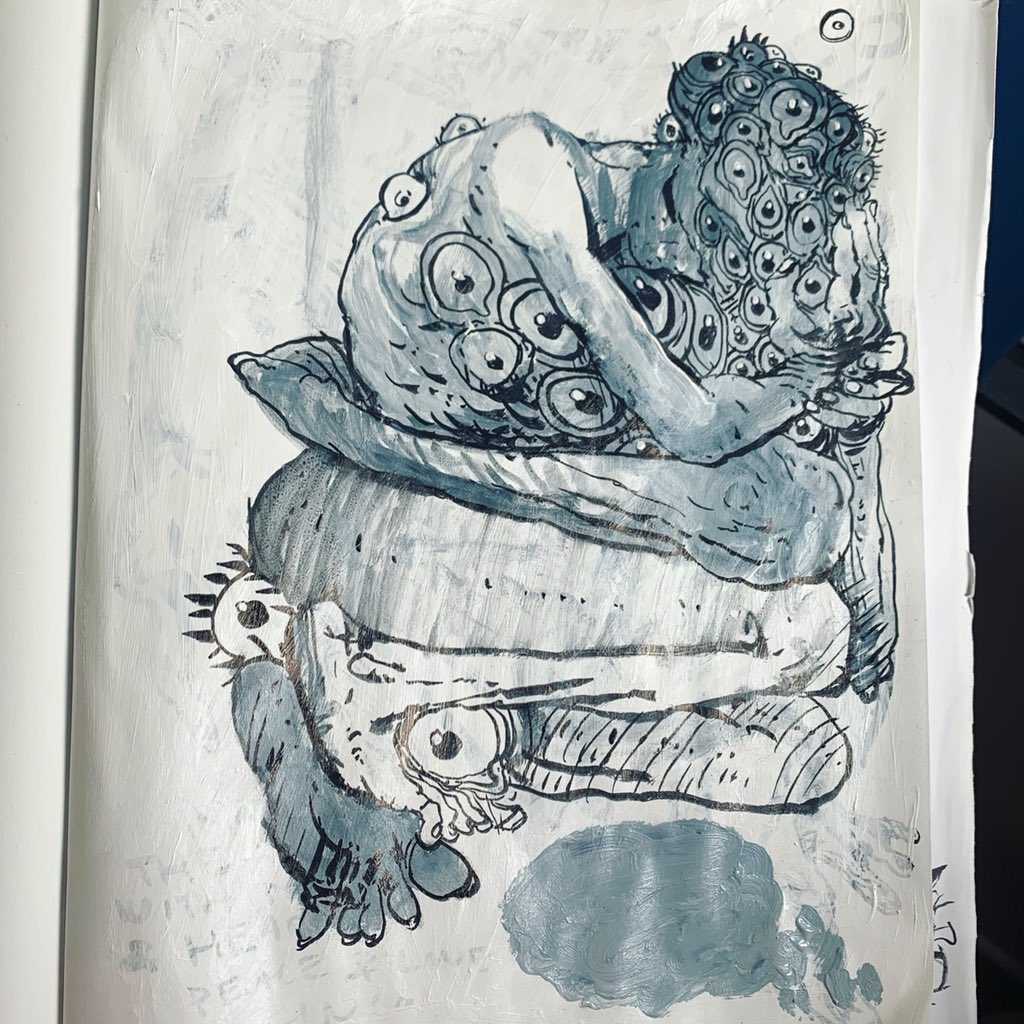 Ian_Cinco's tweet photo. Re-did my custom drawing in @Kosuke_James’s ERRATICA. It’s not finished, but it is a major improvement on the first drawing I did back in 2018 when we first met.
#SelfPublishing #IndieComics #ComicArtist #NeonSpring #Erratica #IndiePublishing #ArtBook #Indie #iLoveDrawing https://t.co/ElxB8vztkv