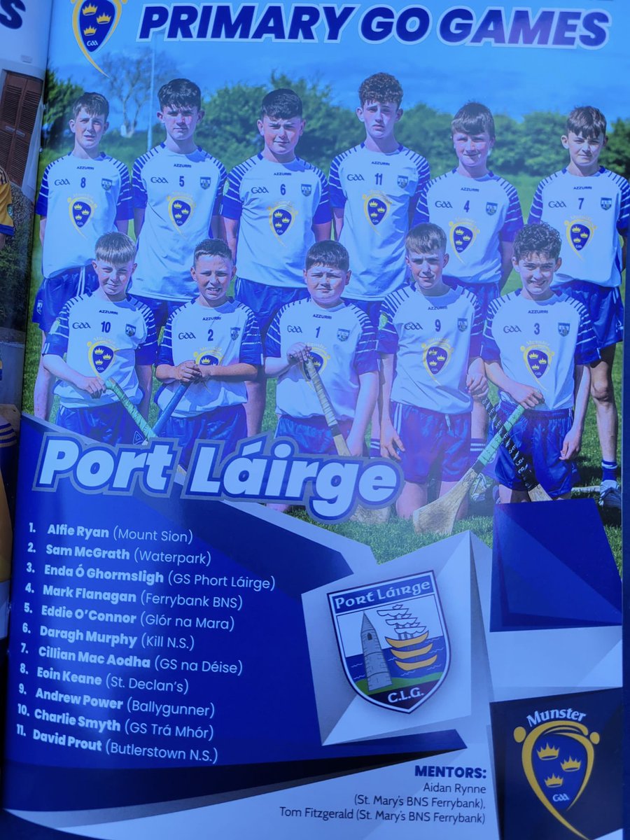 stmarysbnsfb's tweet photo. Congratulations to our own Mark Flanagan for playing for Waterford today in the Primary Game at half time in the Munster Senior Hurling Championship! @CnamB_Waterford @officialgaa @WaterfordGAA #primarygame https://t.co/EpDERYZX79