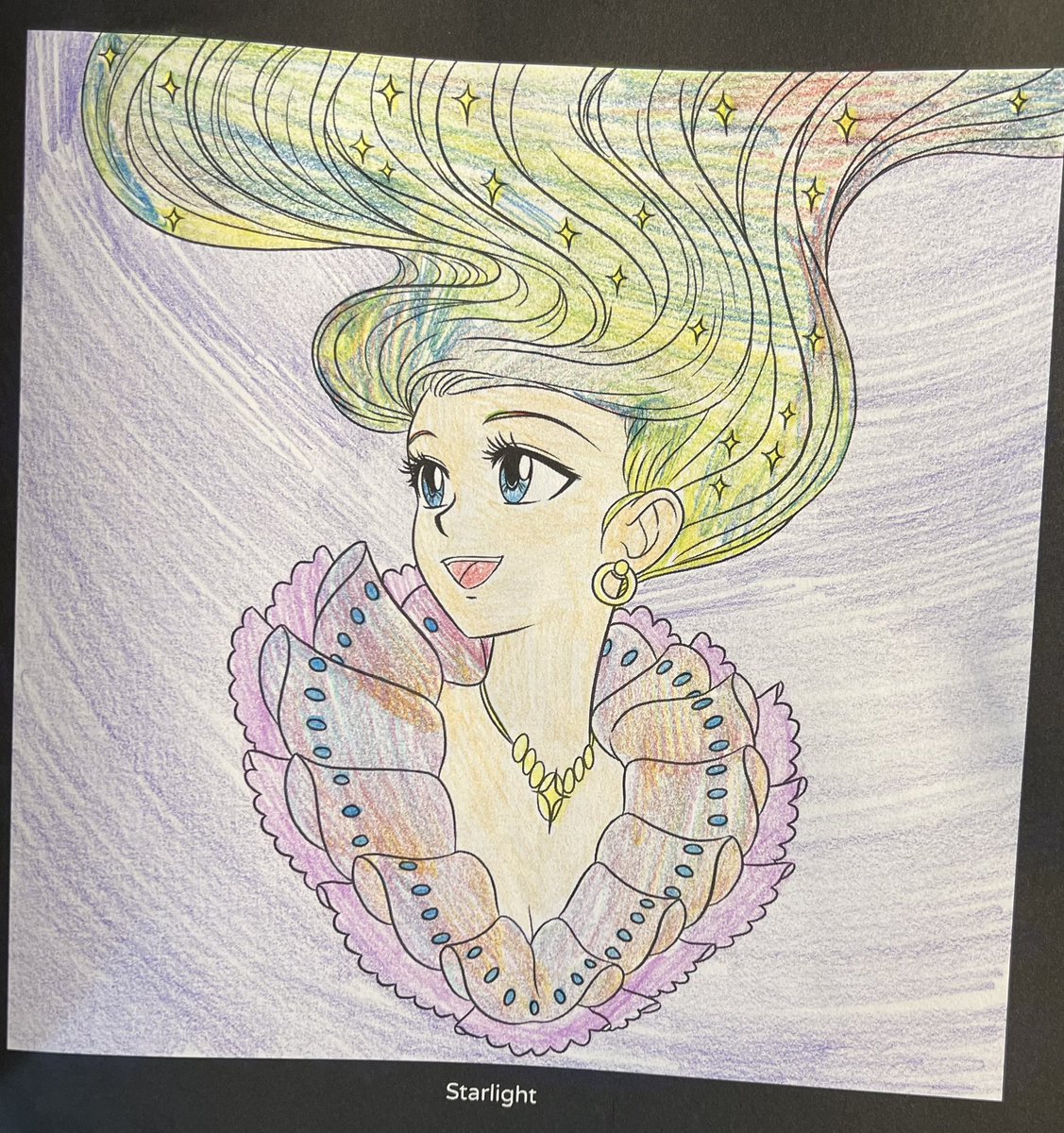 RAQSkylar6's tweet image. I’m coloring the hair. I think I make the hair beautiful rainbow hair colors #digitalart #digitalcoloringbook #coloringbook #meiyuart #art #myart