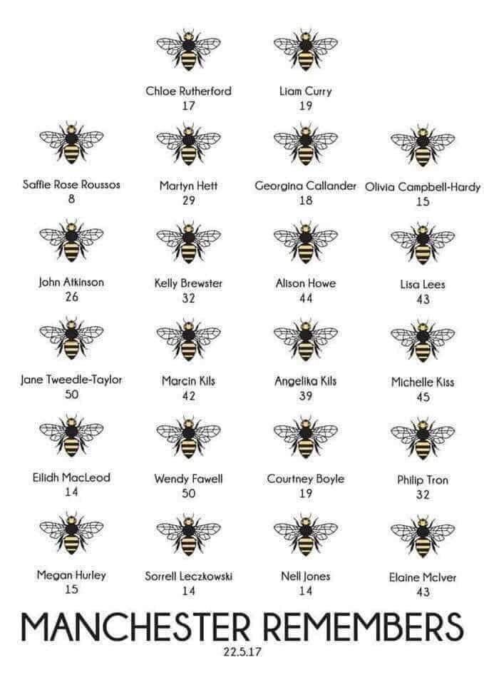 🐝♥️ #ManchesterRemembers
