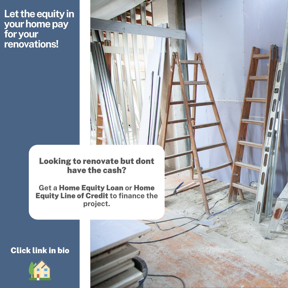 Lend_Plus's tweet image. Financing a home renovation doesn't have to bust your budget. Get access to the equity in your home to help you make improvements and increase the value of your home. Click the link in our bio today!