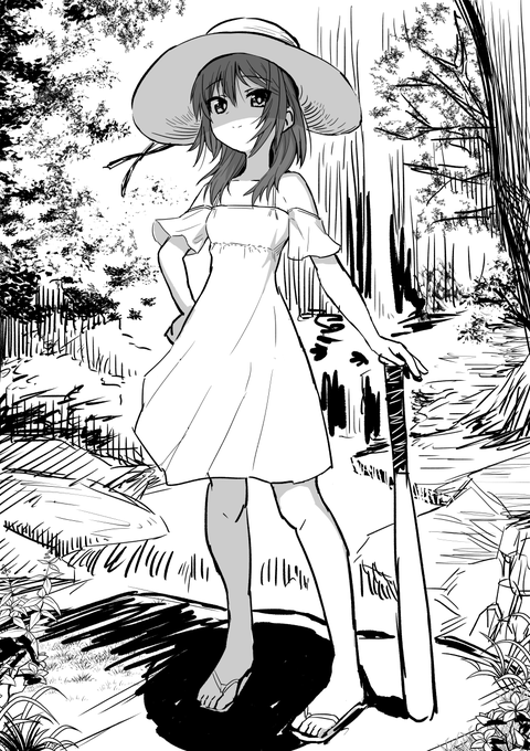 夏休み、河原であそんだ女の子
#アリスギアお絵かき 