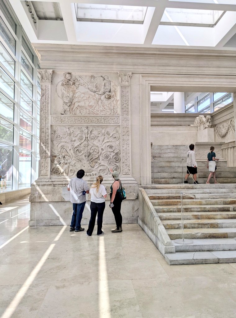 Classics22FSP's tweet photo. Getting to know the Ara Pacis!  @dartmouth students spent the afternoon studying this Augustan altar and its complex imagery

1/
@museiincomune #romanarchaeology #museum #greekromanart #roman https://t.co/rkNRmzrs46