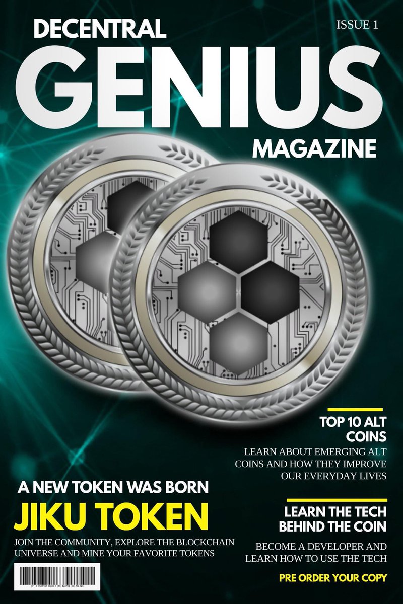 DecentralGenius's tweet photo. Here is the official cover for our magazine. #DecentralGenius will be the go to #educational platform for everything #crypto. Our first issue is finally complete. We will be releasing it very soon. https://t.co/DTzd1FsmtF