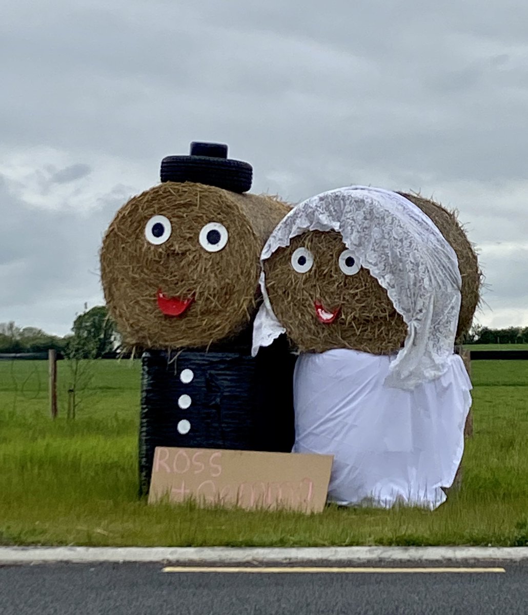 Big Day meets Big Hay - congratulations, Ross & Gemma... whoever you are!🤵👰🥂#spottedinwestmeath #irishwedding #countrylife