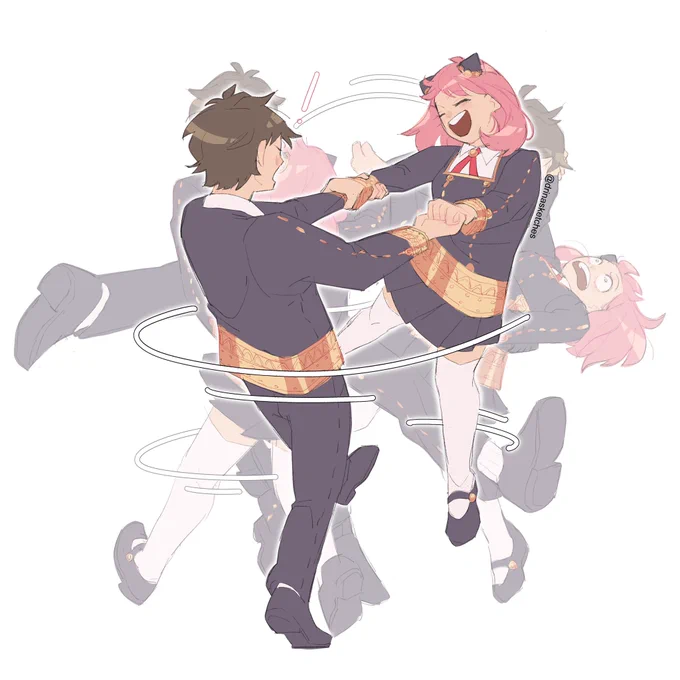 Ballroom lessons that day were not elegant 
#SPY_FAMILY #スパイファミリー #ダミアニャ 