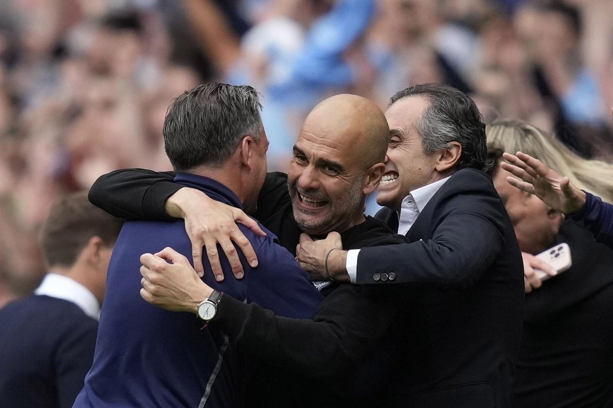 TeleFootball's tweet photo. MANCHESTER CITY ARE PREMIER LEAGUE CHAMPIONS

Emotional scenes at the Etihad for everyone...

Latest reaction ⬇️

https://t.co/YsGw4N89P8 https://t.co/xDX5zoqBMd