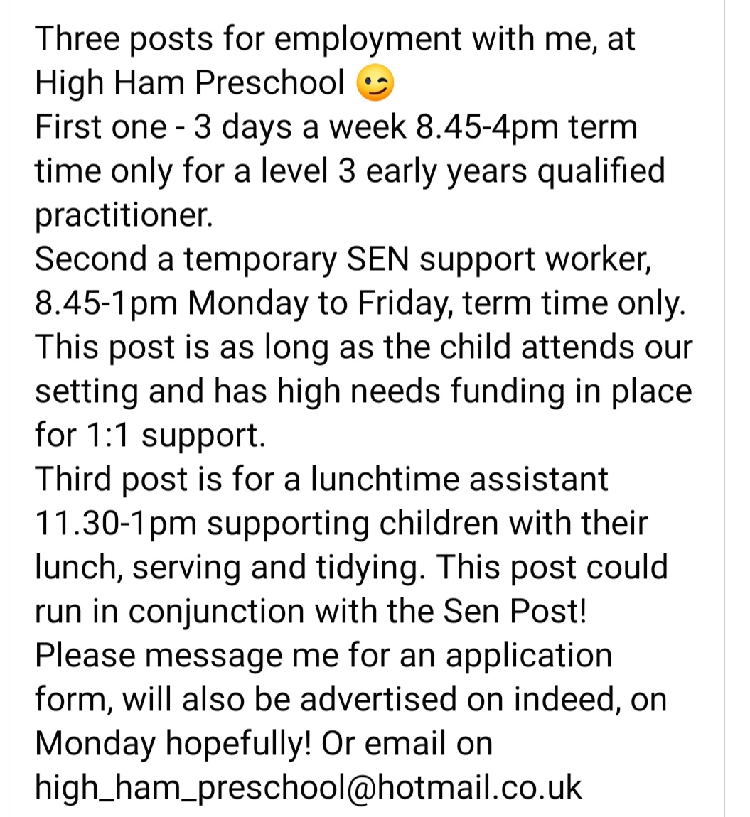 HighHamPreSch's tweet photo. https://t.co/niFsD6iAjV