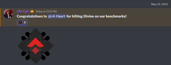 HeartyHeartttt's tweet photo. After many MANY months of grinding to be one of the best in the community..I've FINALLY managed to get Divine in @Revosect's @aimlab benchmarks😍💜In disbelief at how far I've come since I was just barely Diamond rank in the old rA Kovaak benchmarks. Only the beginning!🥳 https://t.co/26tTAHGyjx