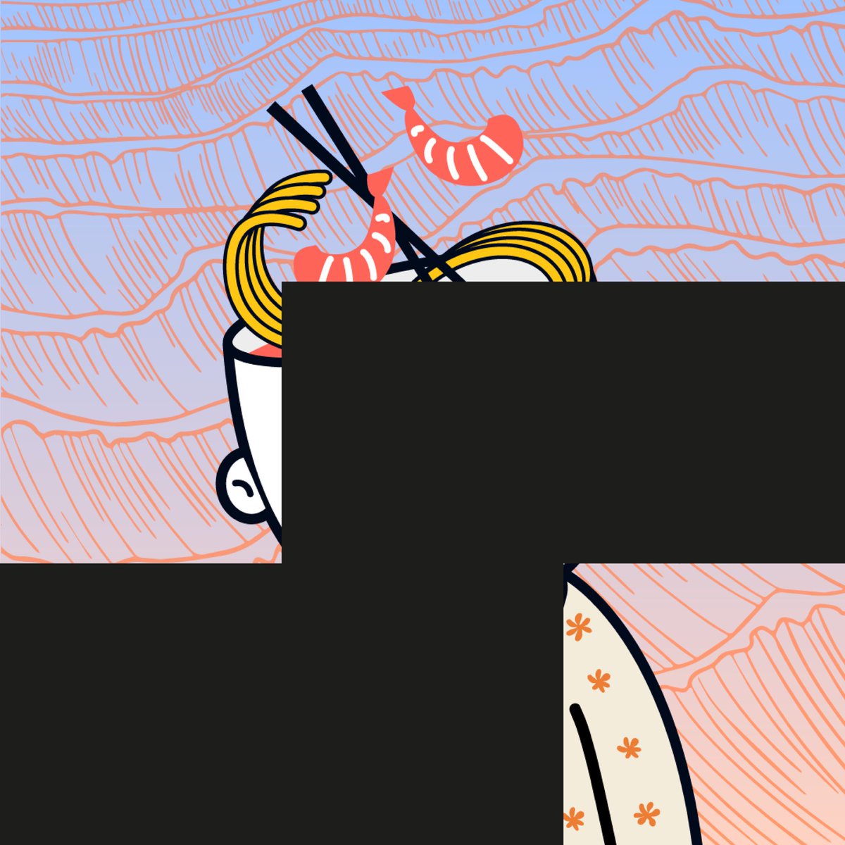 _cryptoatelier_'s tweet photo. Sneak-peek 5/9 of our 🍜 Noodles 🍜 #NFT Collection. Are you starting to catch the vibe?
Like, retweet and in 24h we will reveal the next piece of the puzzle!

#CryptoAtelier #NoodlesNFT #CronosChain #Cro #Crofam https://t.co/kknfPZkzvR