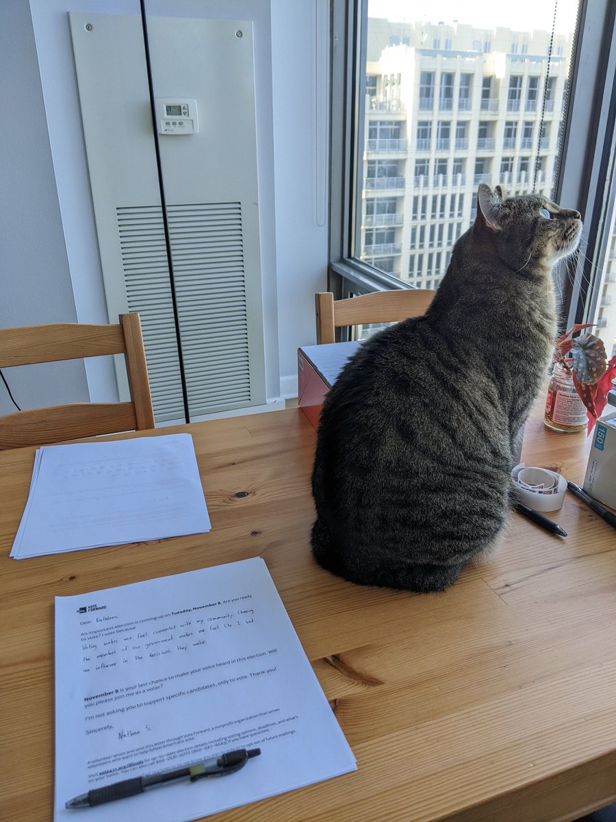 NathanSheskey's tweet photo. I'm spending the afternoon writing letters to voters with @swingleft through @votefwd. Listening to @AlyssaMastro44 and @morninggloria on #Hysteria to keep motivated and energized 📝 https://t.co/zwVRnbNcgF