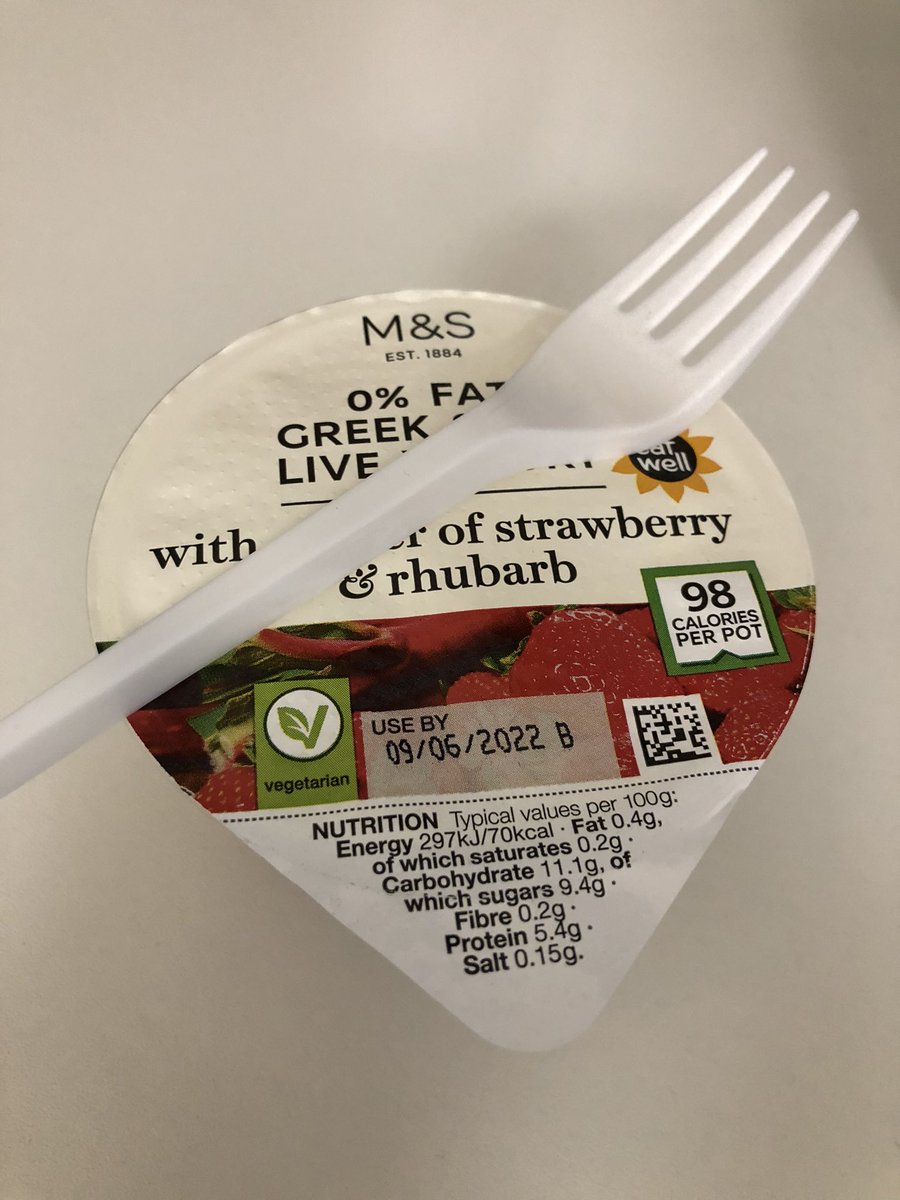 croydonruthie's tweet photo. When you’re working on a sunny Sunday and can’t even find a spoon for your yoghurt 😳
#yoghurt
#NHS
#EDnurse
#spoonless https://t.co/W0BDRL4Z8i