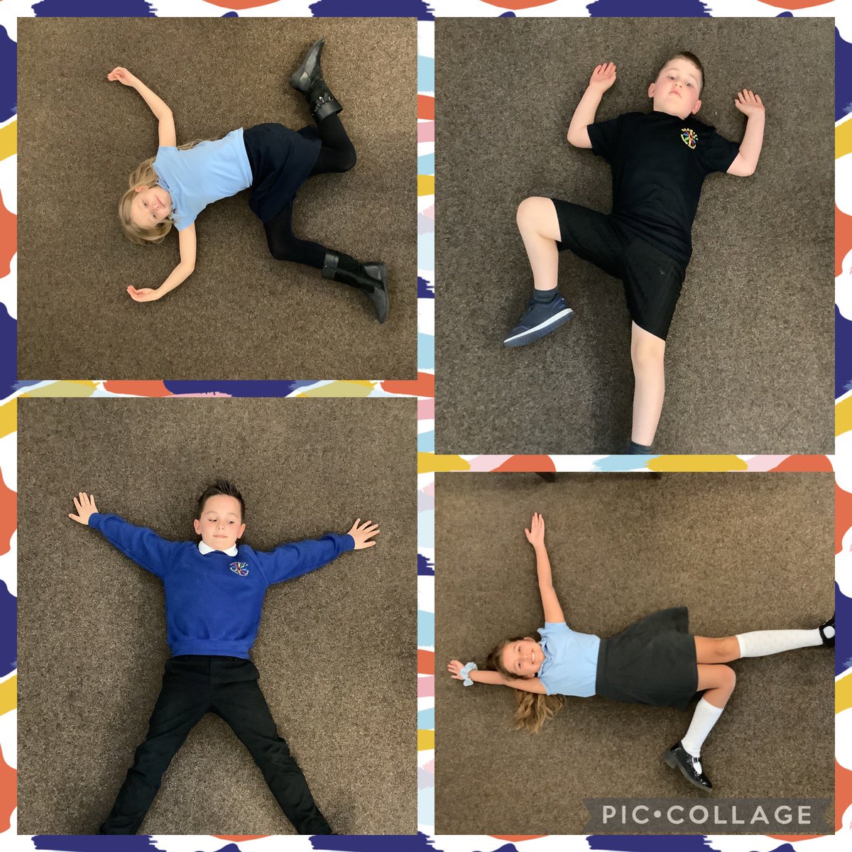 Miss_Jacobs_'s tweet photo. Not just an excuse to lay down and relax… 3B’s learning will all become clear by the end of the week 😎🤩🕺🏃🏼‍♀️ @bramleyjuniorY3 @BramleyJunior #bsjart https://t.co/hyB4bDqfdb