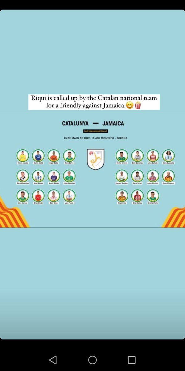 Roussempre's tweet photo. Riqui Puig jugarà a Jamaica amb la selecció catalana👏👏👏#digcompibsteam #iniciacióxarxesibsteam @abisbal_prof @ibsteam_caib @fondeta https://t.co/6kIRlSsnlc