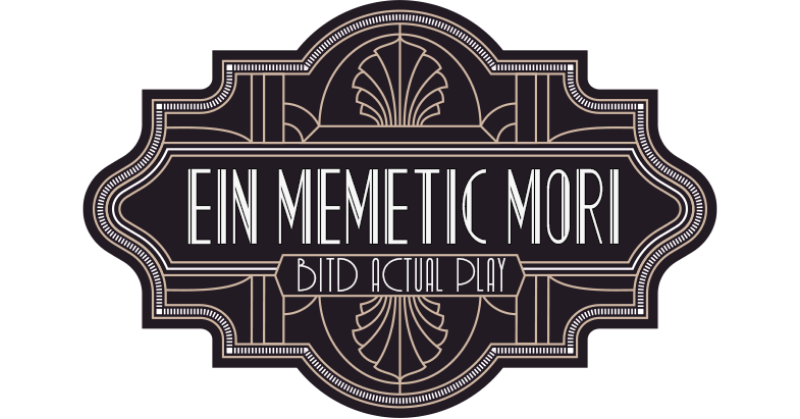 TheAmpersandD20's tweet photo. We are live now with our SEASON FINALE of Ein Memetic Mori, a homebrew Blades in the Dark Campaign!

@IoShiv @JackGogsbane @nuffofabby
Myself, and my wife ALL will be under the mercy of 
@CCdotdot

Live now!