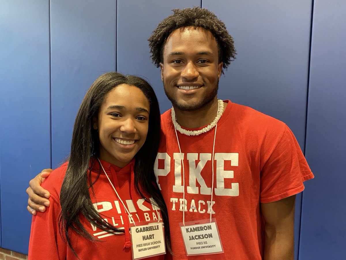 PikeHSAthletics's tweet photo. Congratulations to Gabrielle Hart and Kameron Jackson - Pike High School’s 2022 Tamika Catchings “Catch the Stars” Scholar Athlete nominees and finalists. Gabbi and Kam, Thank you for your dedication to academics, athletics, and service. You have made all of us #PikeProud! https://t.co/3cAN14XjdT