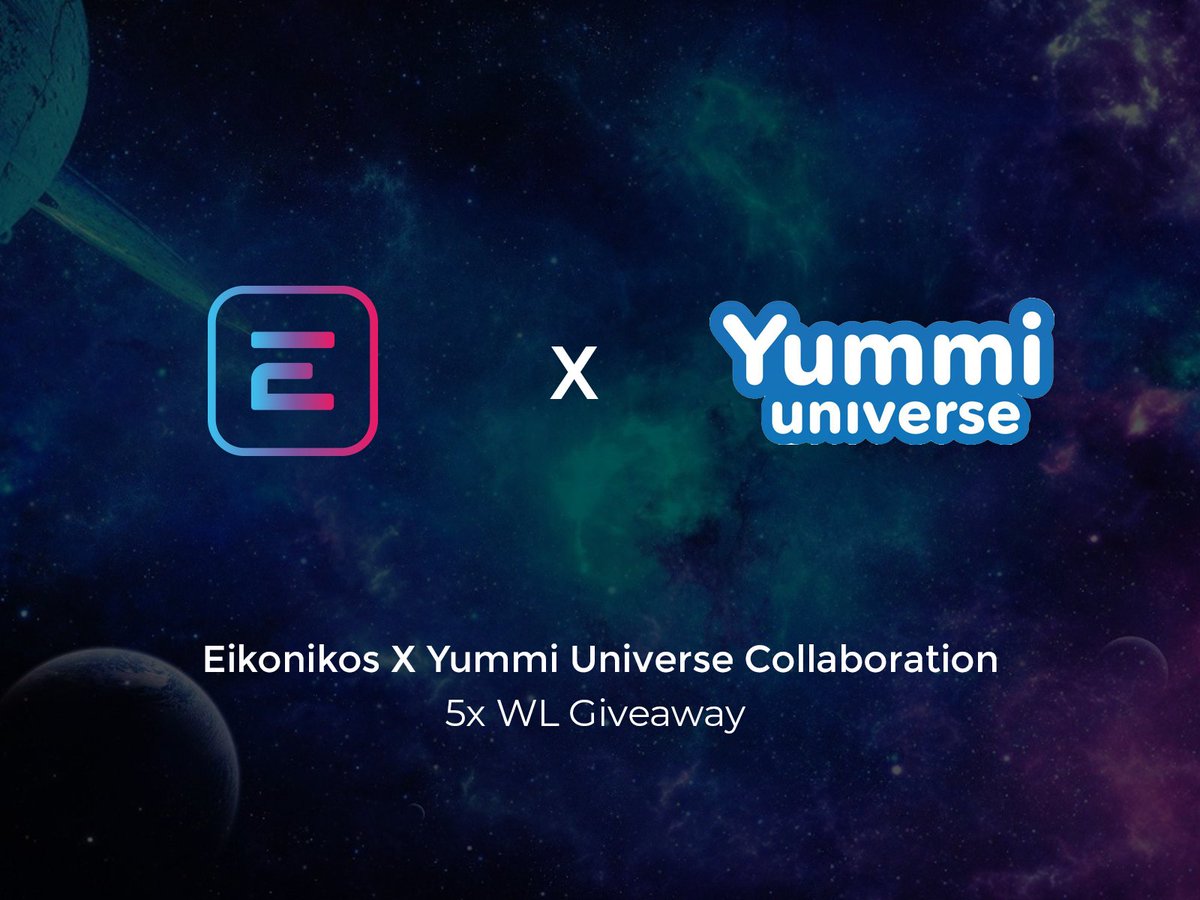 Yummi Universe x Eikonikos

We're giving away 5 whitelist spots generously offered to us!

To enter :
🔹 Follow <a href="/Eikonikos_HQ/">EIKONIKOS</a> and <a href="/YummiUniverse/">Yummi Universe</a>
🔹 Like
🔹 Retweet

Competition ends in 24 hours!
Good Luck!
#CardanoADA #Cardano $ADA