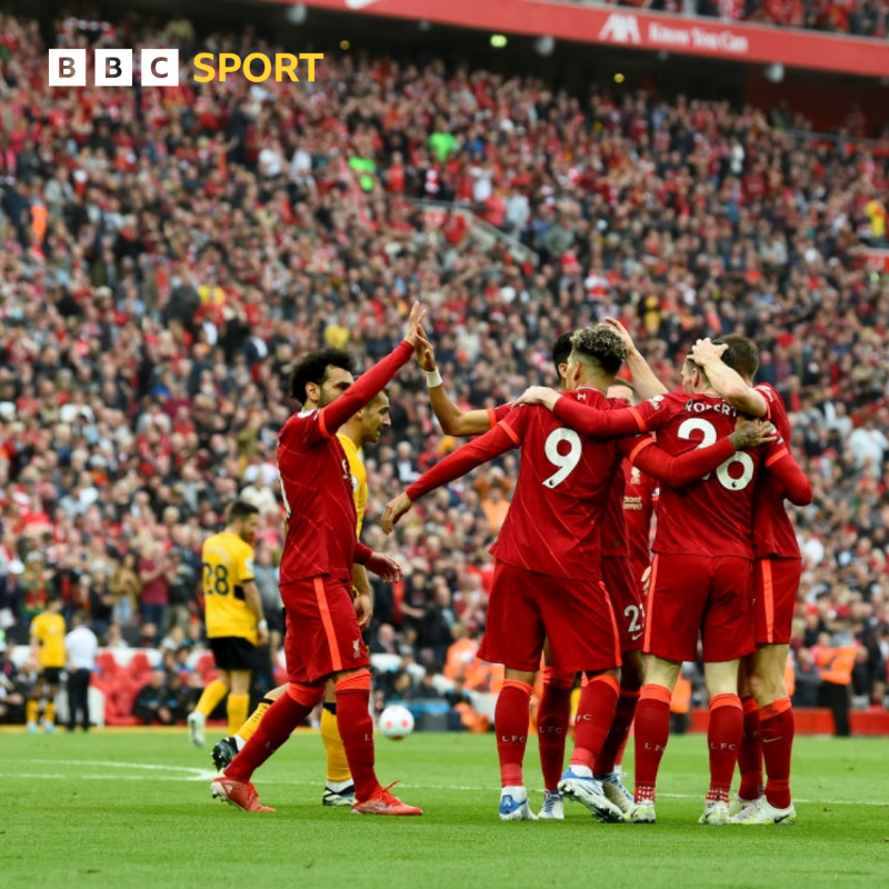 BBCSport's tweet photo. Liverpool beat Wolves in a tense game at Anfield with a couple of late goals - but it wasn't enough for the Premier League title.

Report from Anfield ⤵️