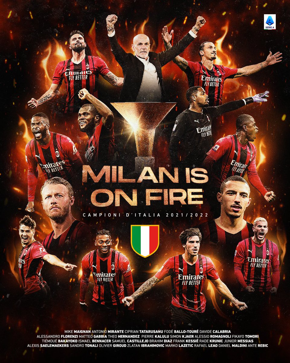 FansNerazzurri's tweet photo. Selamat AC MILAN kalian pantas meraih Scudetto 👍🏼

Hal diluar dugaan saya, awal musim kepikiran Juventus yang Scudetto karena komposisi skuadnya dan pelatih paling pengalaman raih Trofi Scudetto.

Ini buah kerja keras tim bukan keberuntungan, Sekali lagi, selamat AC MILAN! https://t.co/npBMofVjGM