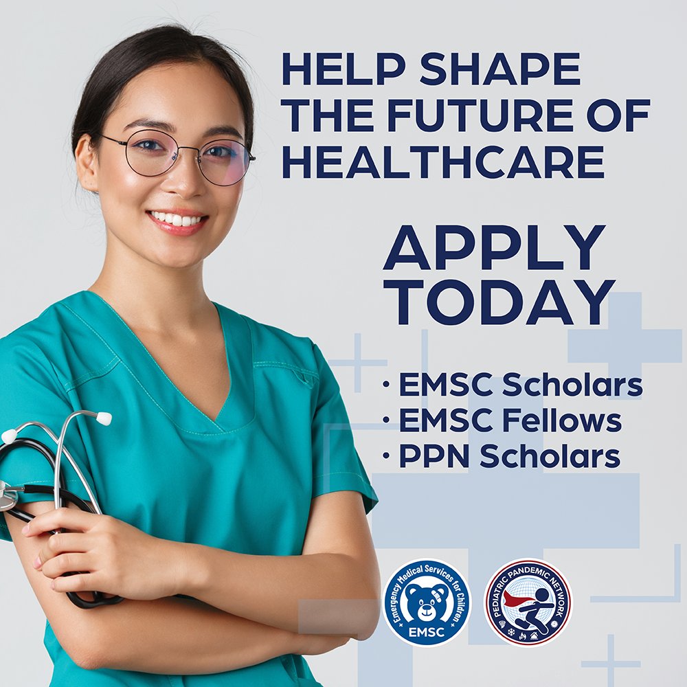 Are you interested in learning from leaders in pediatric emergency care? Apply to the Emergency Medical Services for Children (EMSC) Fellows Program. Deadline: June 30. emscimprovement.center/about/scholars… @ACEPNow 
.
.
#EMSC #EMSCScholars #PPNScholars #EMSCFellows
