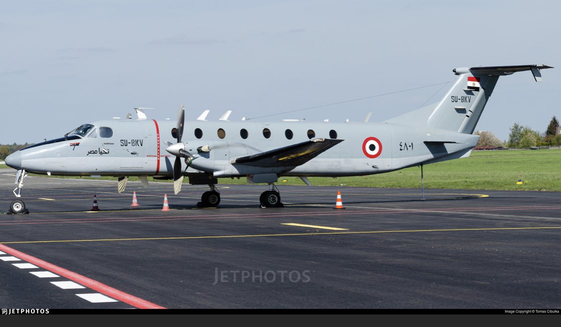 Willy_Egy's tweet photo. #Egyptian 🇪🇬 Air Force is #Beechcraft #1900C #intelligence, #surveillance and #reconnaissance #ISR aircraft.

First time for me to see it from this angle, which shows the antennas clearly.

Source: https://t.co/haFmdB0cnw
Prague Václav Havel Int'l - LKPR, Czech Republic https://t.co/vurumDRcCd
